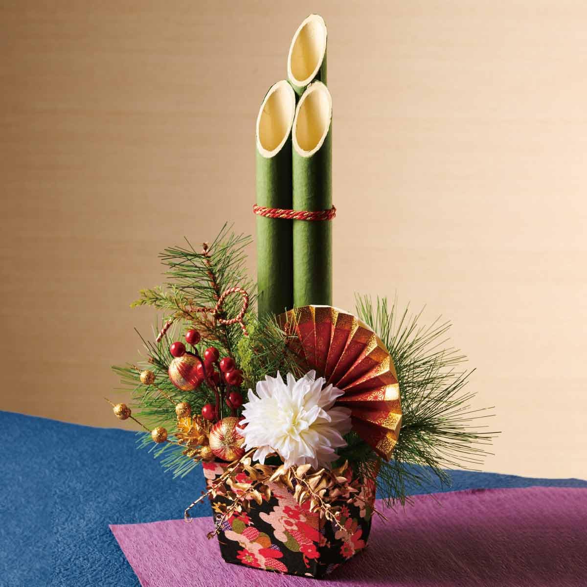 門松（約50センチ） Amazon.co.jp: 【廃番】門松アレンジ 50cm 1台 【 正月 飾り 門松 玄関